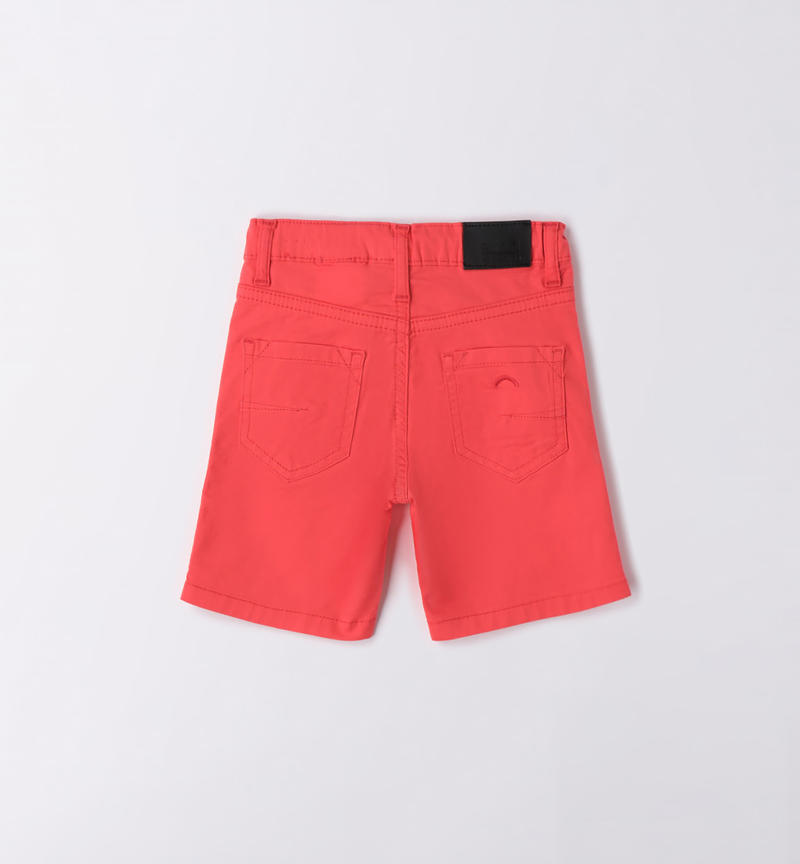 Sarabanda cotton shorts for boys from 9 months to 8 years ROSSO-2152