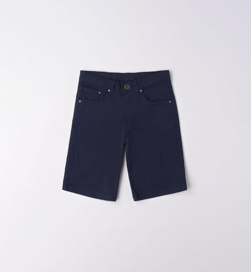 Sarabanda cotton shorts for boys from 8 to 16 years NAVY-3854