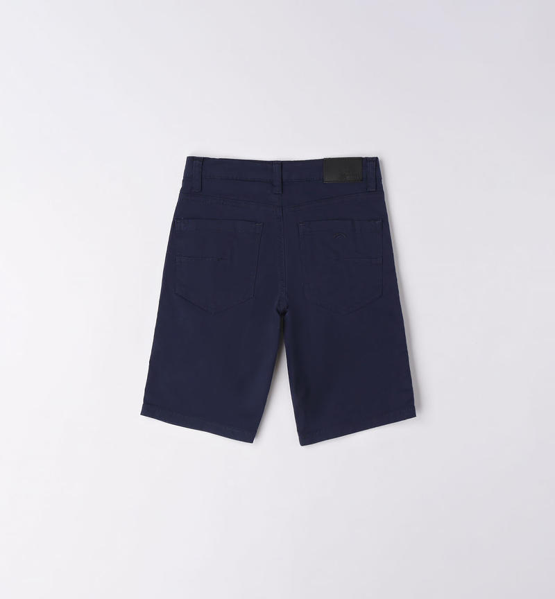 Sarabanda cotton shorts for boys from 8 to 16 years NAVY-3854