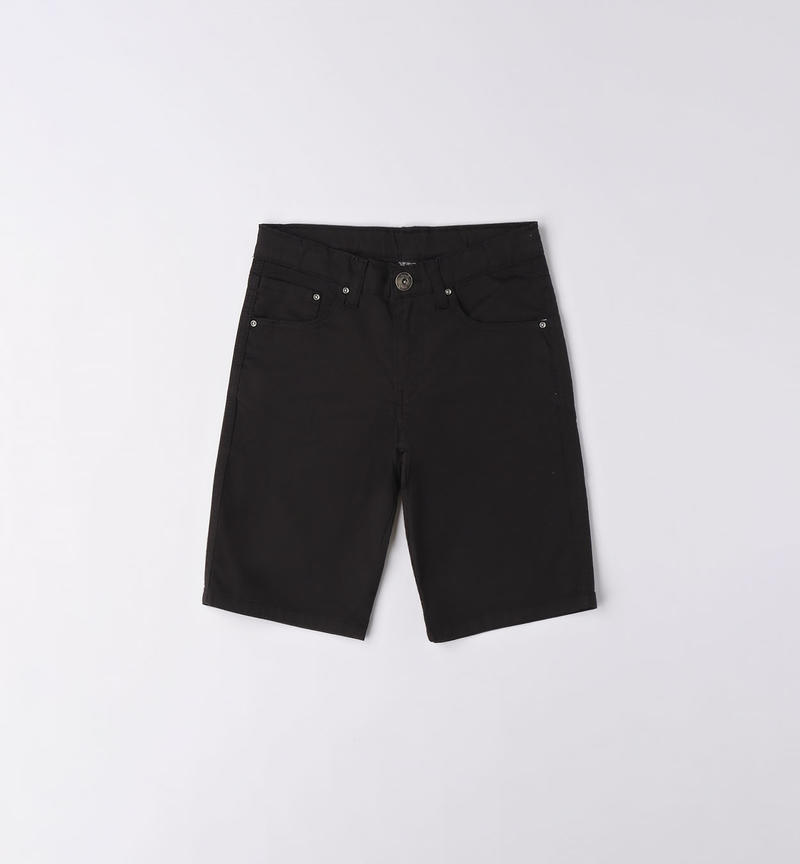 Sarabanda cotton shorts for boys from 8 to 16 years NERO-0658