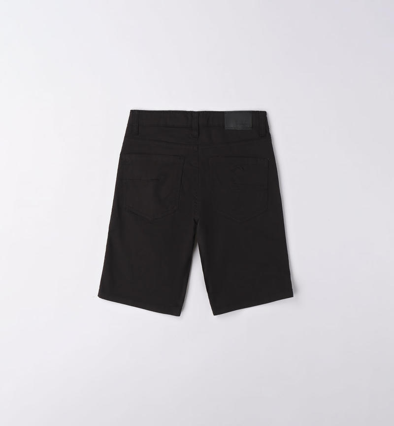 Sarabanda cotton shorts for boys from 8 to 16 years NERO-0658