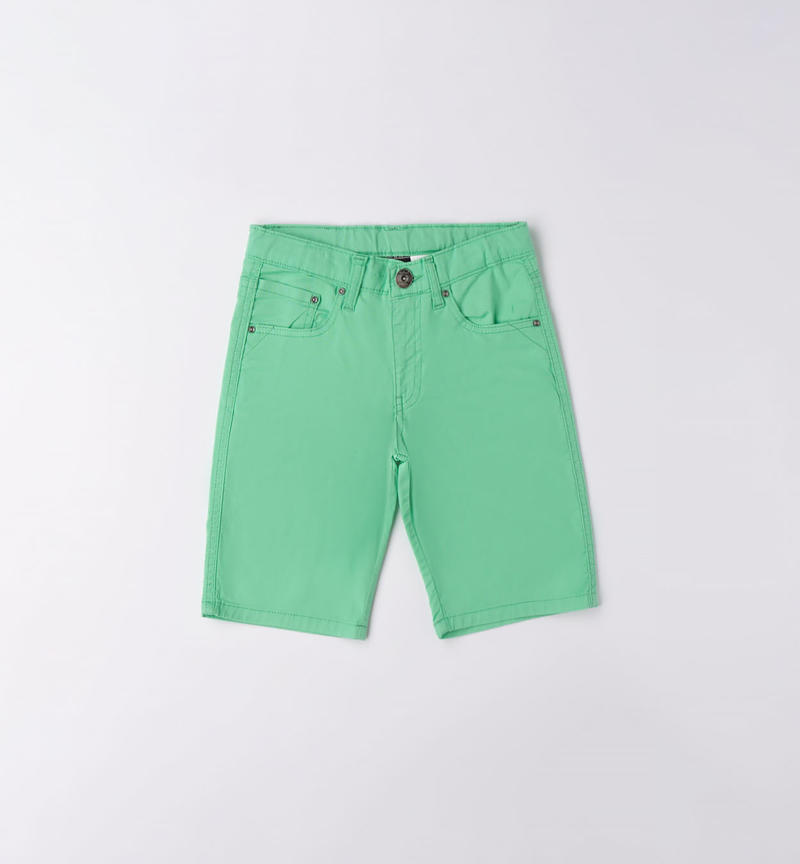 Sarabanda cotton shorts for boys from 8 to 16 years VERDE-5041