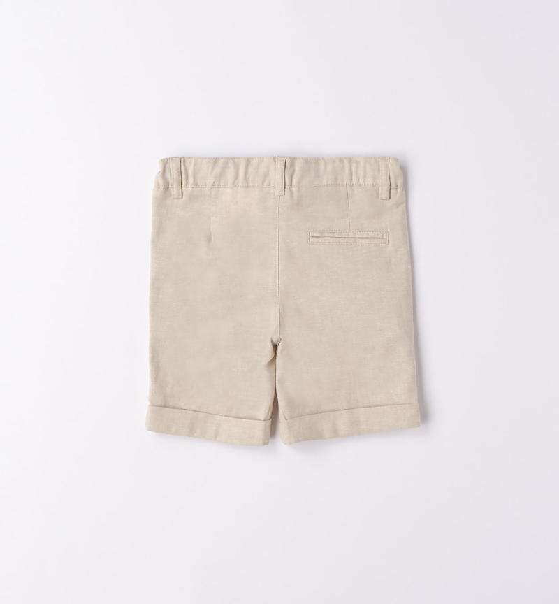 Sarabanda elegant shorts for boys from 9 months to 8 years BEIGE-0435