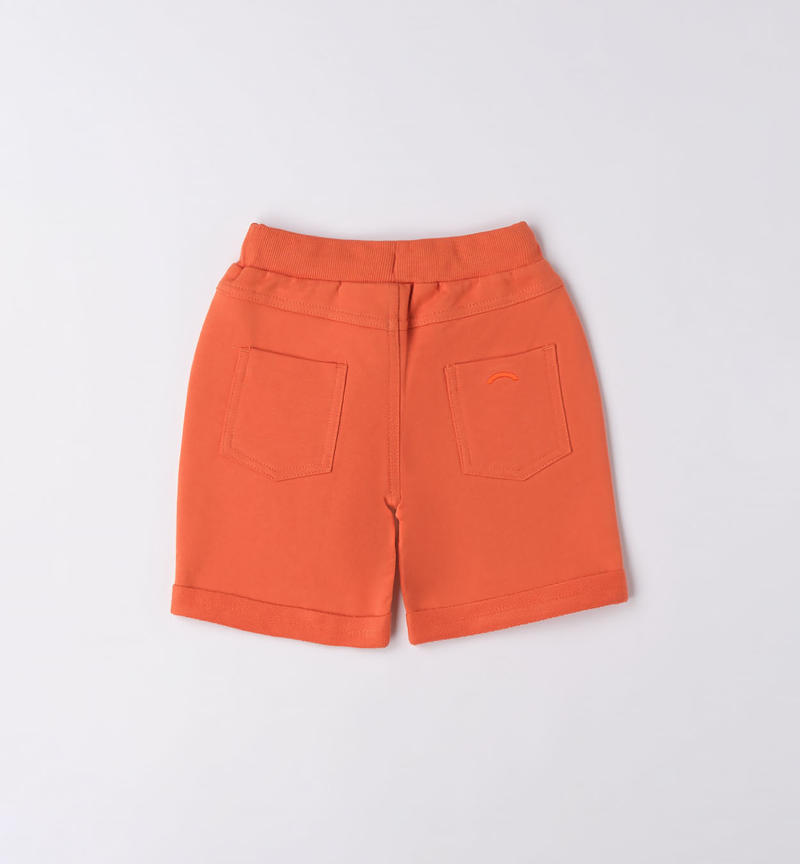 Sarabanda fleece shorts for boys from 9 months to 8 years ORANGE-1943