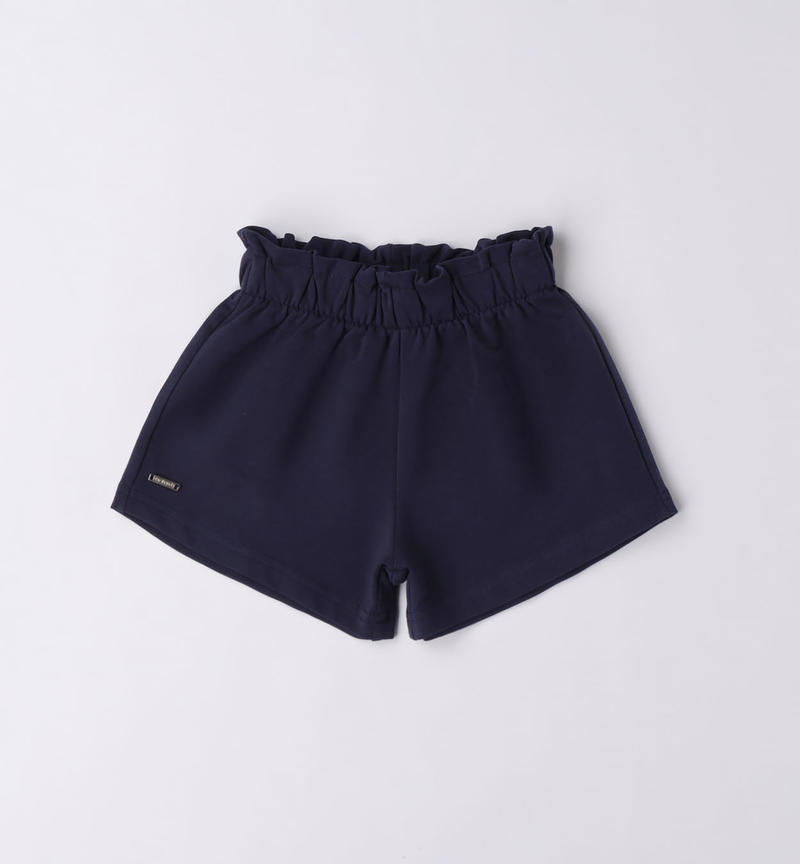 Sarabanda jersey fleece shorts for girls from 9 months to 8 years NAVY-3854