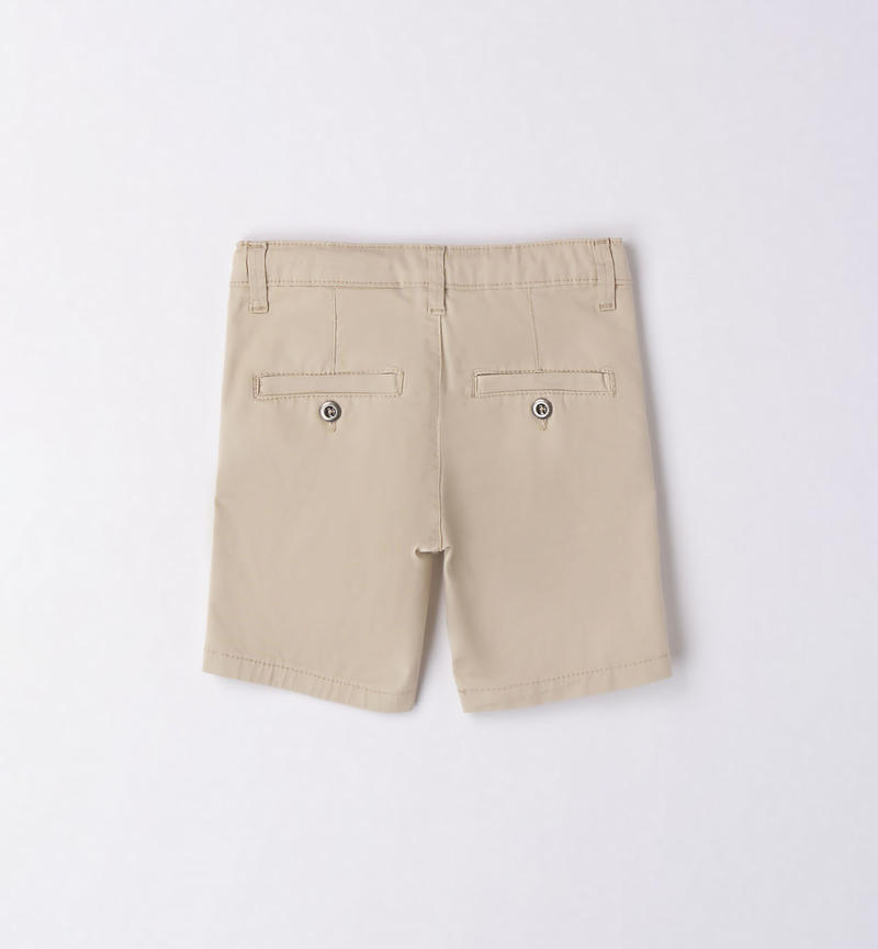Sarabanda twill shorts for boys from 9 months to 8 years BEIGE-0435