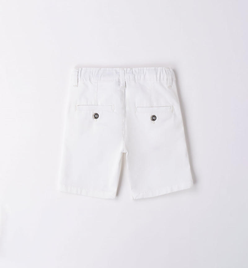 Sarabanda twill shorts for boys from 9 months to 8 years BIANCO-0113