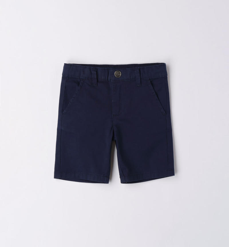 Sarabanda twill shorts for boys from 9 months to 8 years NAVY-3854