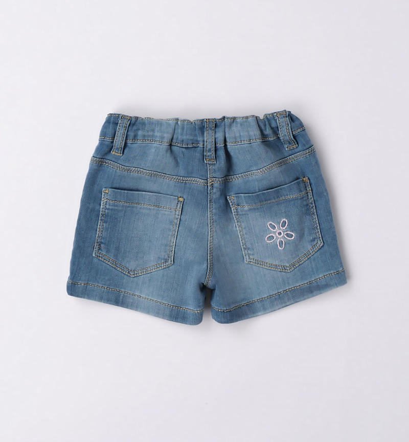 Sarabanda denim shorts for girls from 9 months to 8 years STONE BLEACH-7350