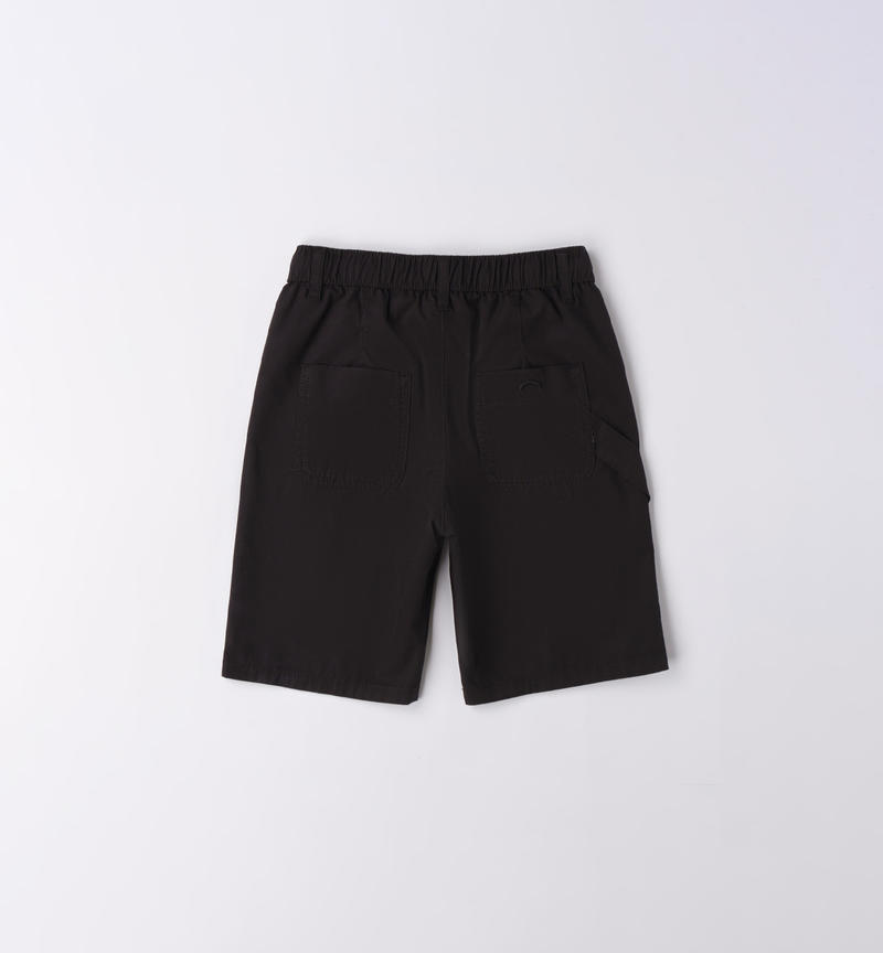 Sarabanda jogger shorts for boys from 8 to 16 years NERO-0658