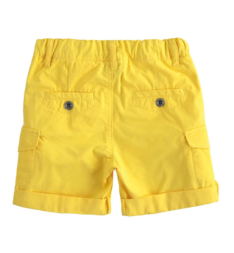 Sarabanda short trousers with side pockets for boys from 6 months to 8 years GIALLO-1441