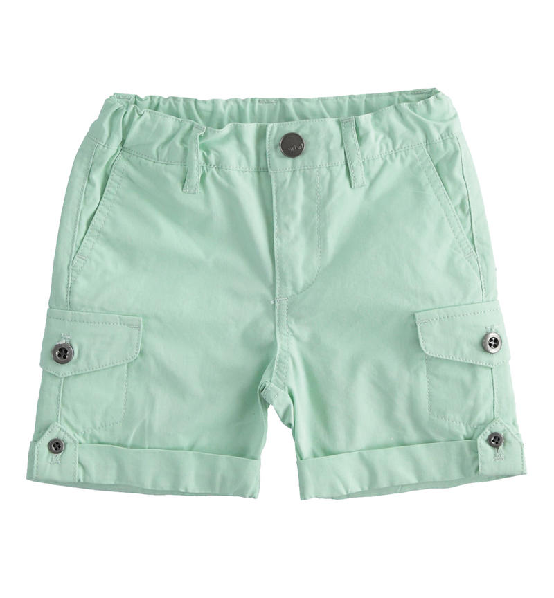 Sarabanda short trousers with side pockets for boys from 6 months to 8 years VERDE CHIARO-4853