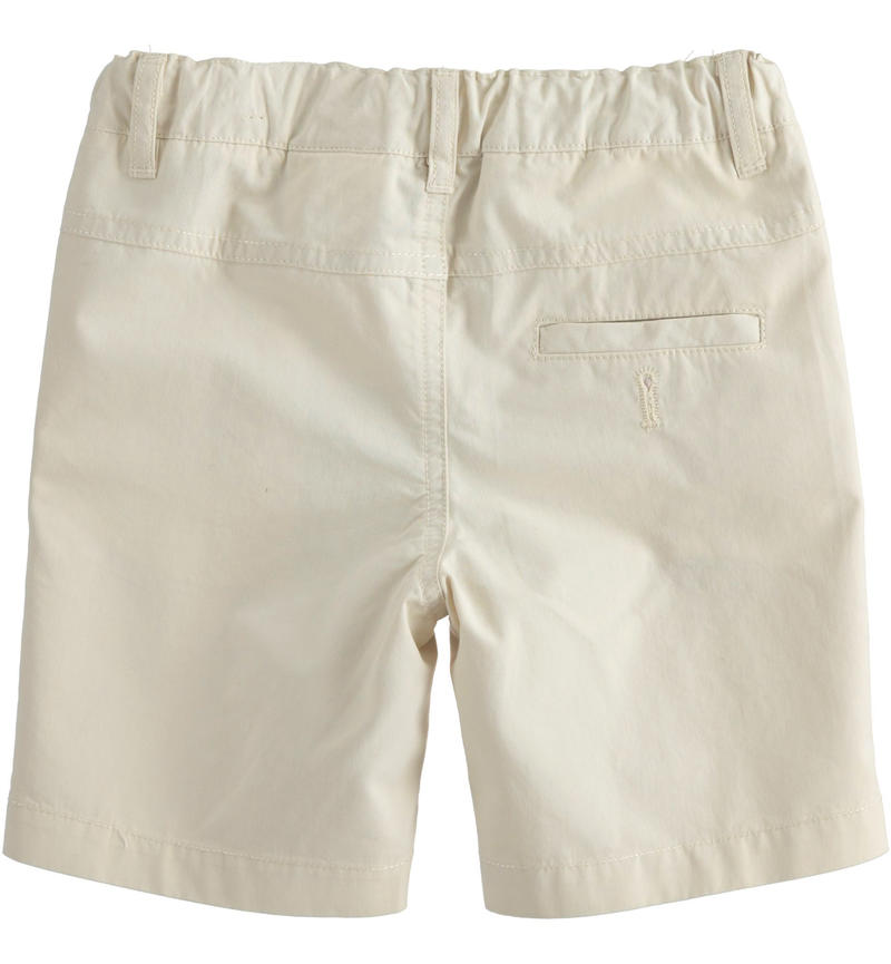 Sarabanda cotton nylon short trousers for boys from 6 months to 8 years BEIGE-0421