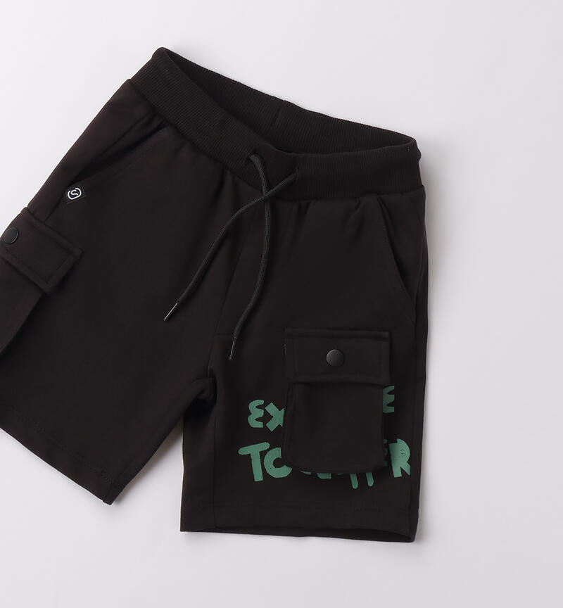 Pantalone corto per bambino NERO-0658