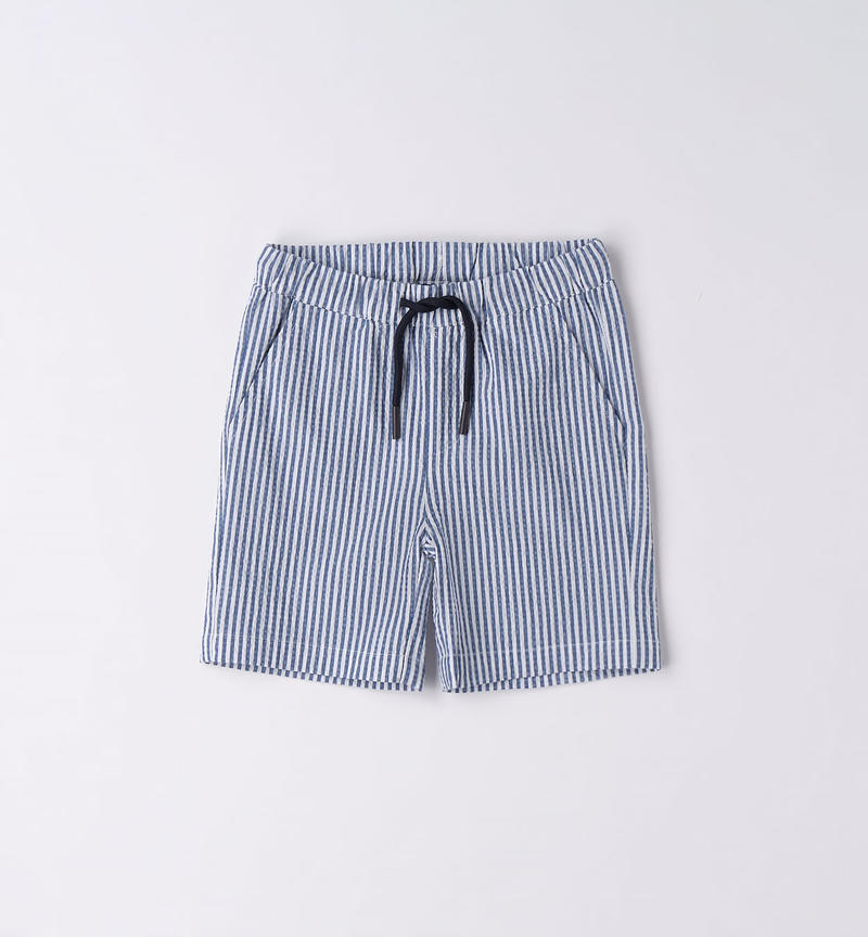 Sarabanda striped shorts for boys from 9 months to 8 years BLU INDIGO-3647