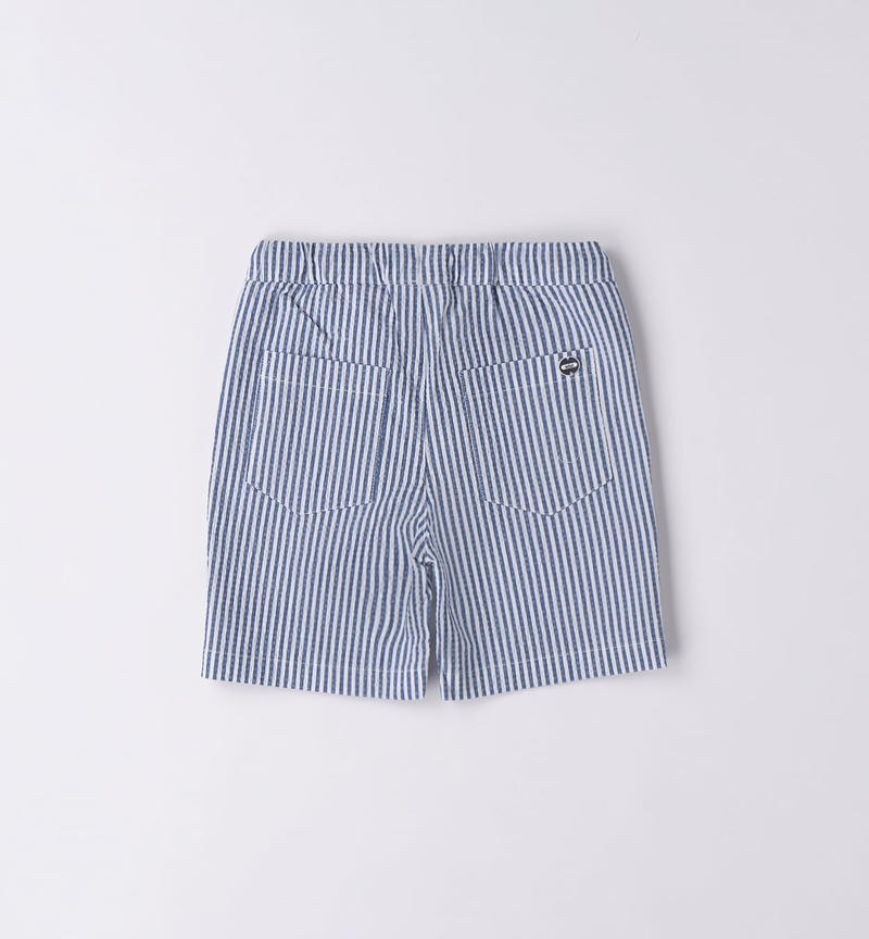 Sarabanda striped shorts for boys from 9 months to 8 years BLU INDIGO-3647