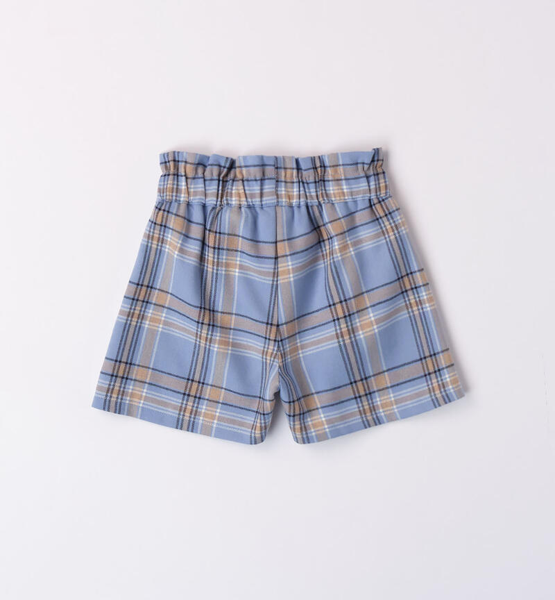 Sarabanda tartan shorts for girls from 9 months to 8 years AVION-3621