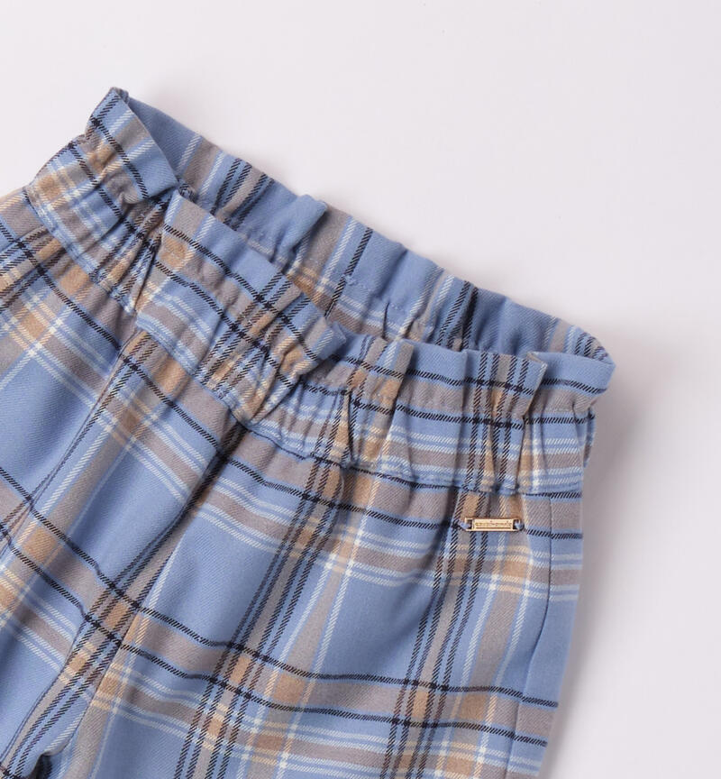 Sarabanda tartan shorts for girls from 9 months to 8 years AVION-3621