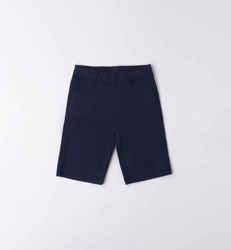 Sarabanda slim fit shorts for boys from 8 to 16 years NAVY-3854