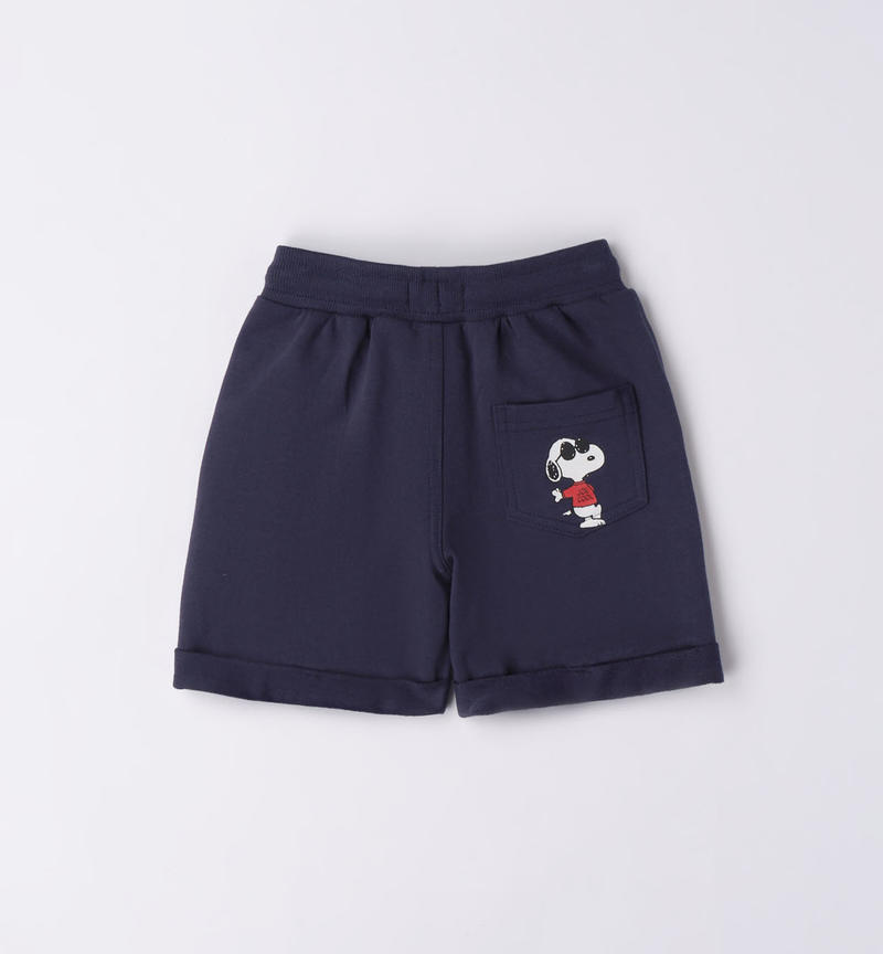 Sarabanda Snoopy shorts for boys from 9 months to 8 years NAVY-3854