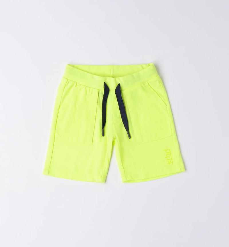 Sarabanda sporty shorts for boys from 9 months to 8 years GREEN ACID-5841