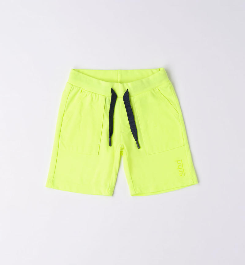 Pantalone corto sportivo bambino da 9 mesi a 8 anni Sarabanda GREEN ACID-5841