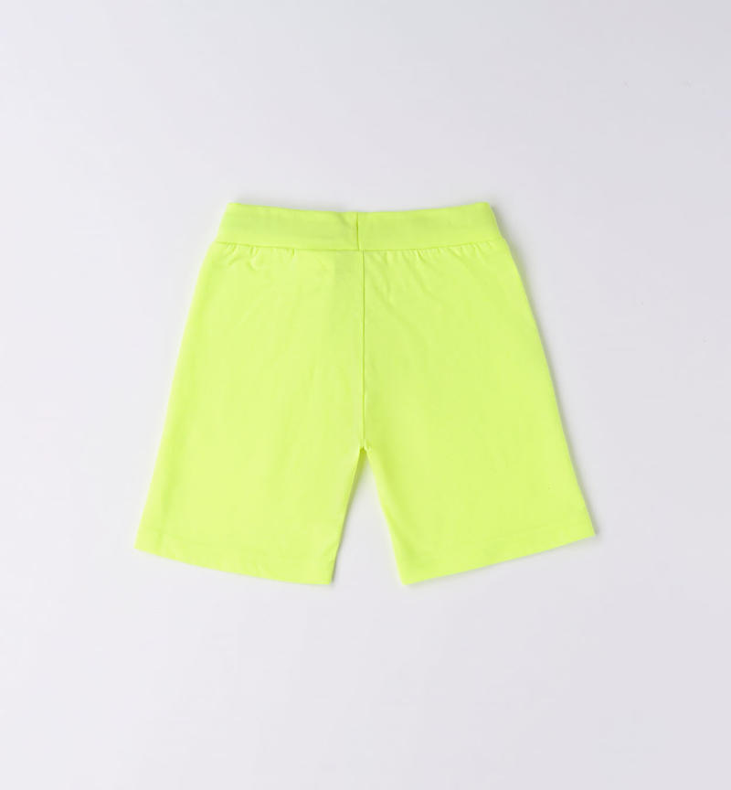 Pantalone corto sportivo bambino da 9 mesi a 8 anni Sarabanda GREEN ACID-5841