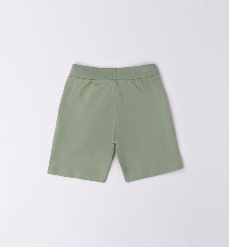 Sarabanda sporty shorts for boys from 9 months to 8 years VERDE SALVIA-4715