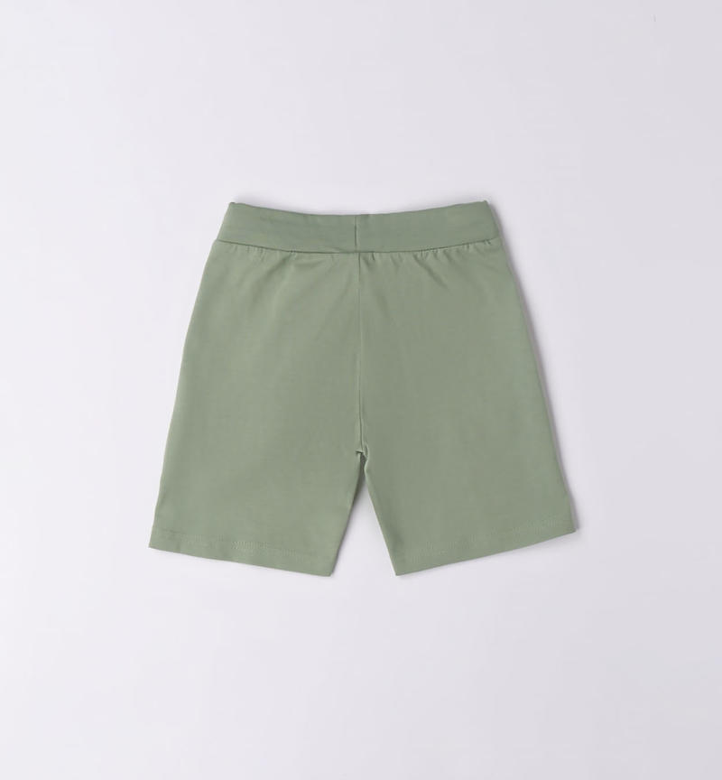 Pantalone corto sportivo bambino da 9 mesi a 8 anni Sarabanda VERDE SALVIA-4715