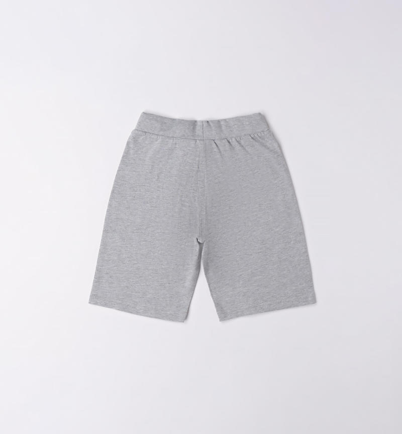 Sarabanda sporty shorts for boys from 8 to 16 years GRIGIO MELANGE-8992