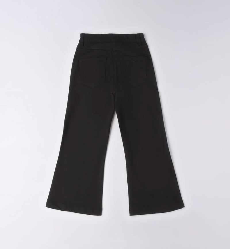 Sarabanda cropped trousers for girls from 8 to 16 years NERO-0658