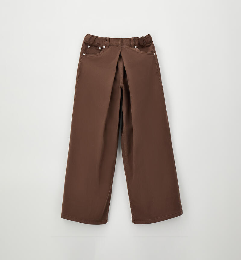 Pantalone da ragazza MARRONE-1243