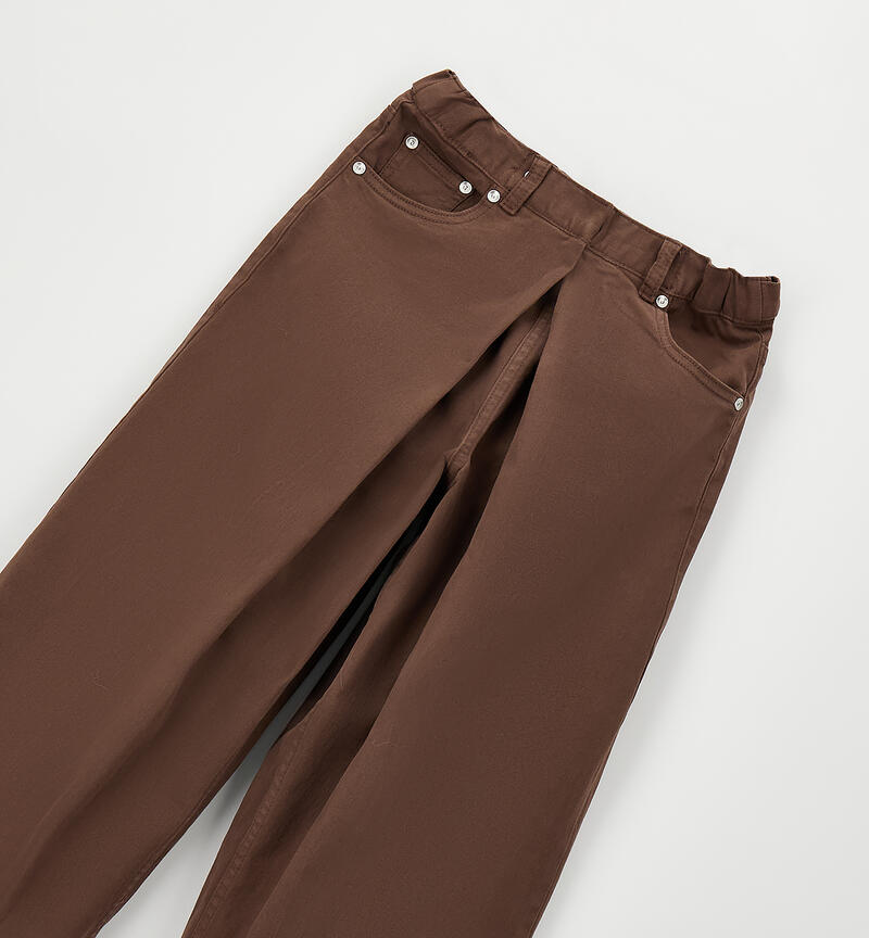 Pantalone da ragazza MARRONE-1243