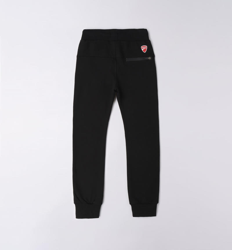 Pantalone Ducati in felpa 100% cotone per bambino da 3 a 16 anni NERO-0658