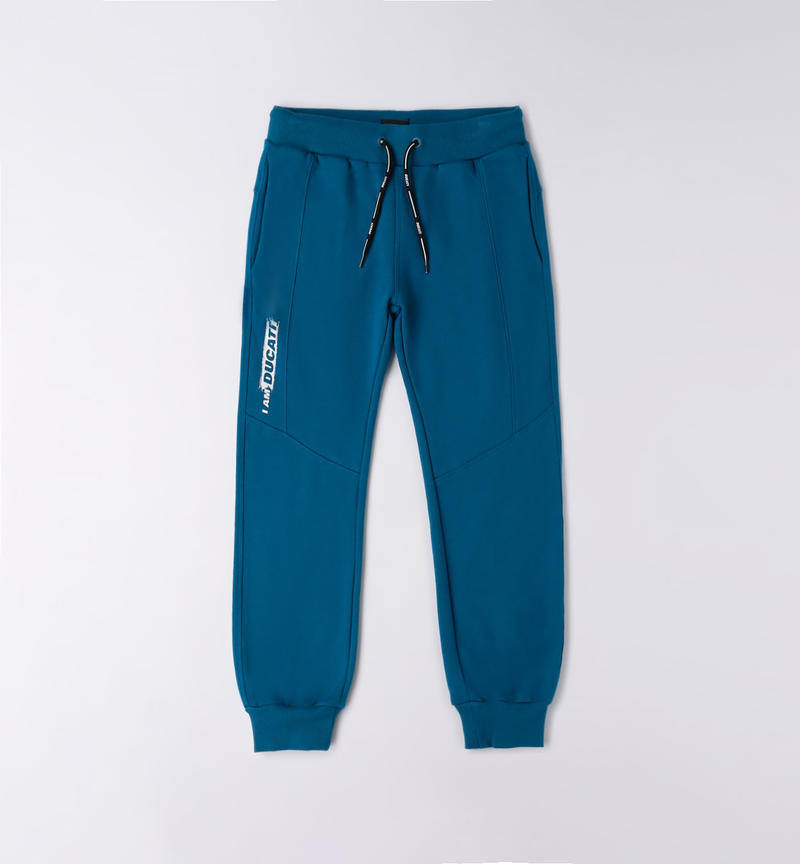 Pantalone Ducati in felpa 100% cotone per bambino da 3 a 16 anni TURCHESE-4312
