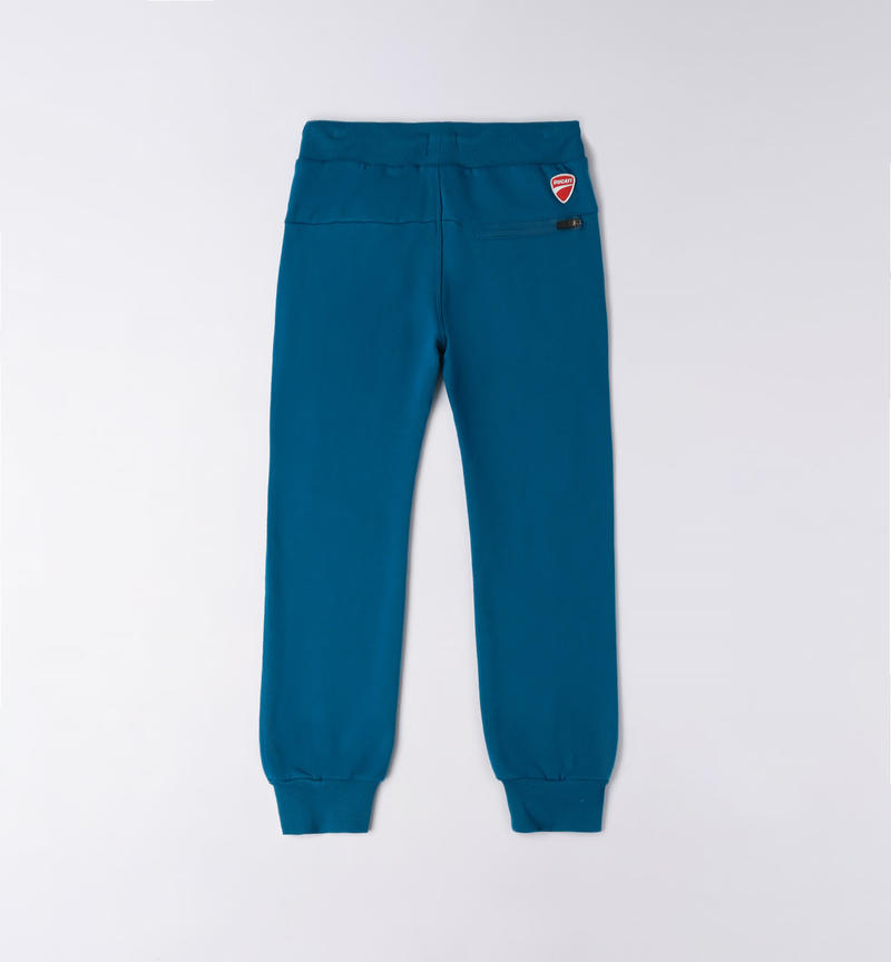 Pantalone Ducati in felpa 100% cotone per bambino da 3 a 16 anni TURCHESE-4312