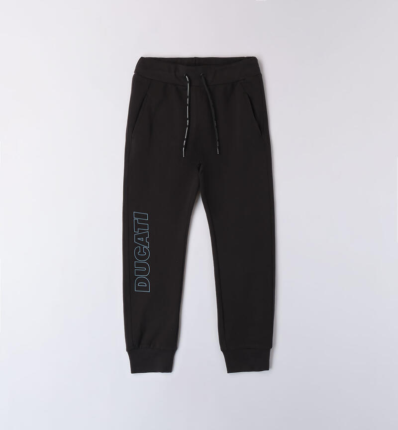 Boys' black Ducati trousers NERO-0658