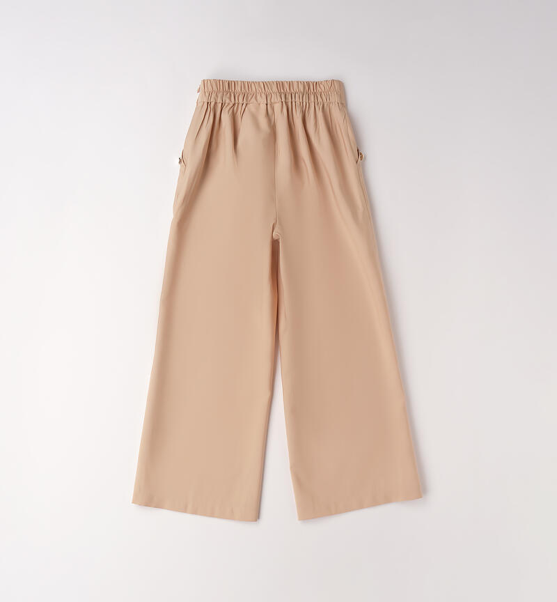 Elegant trousers for girls BEIGE-0941