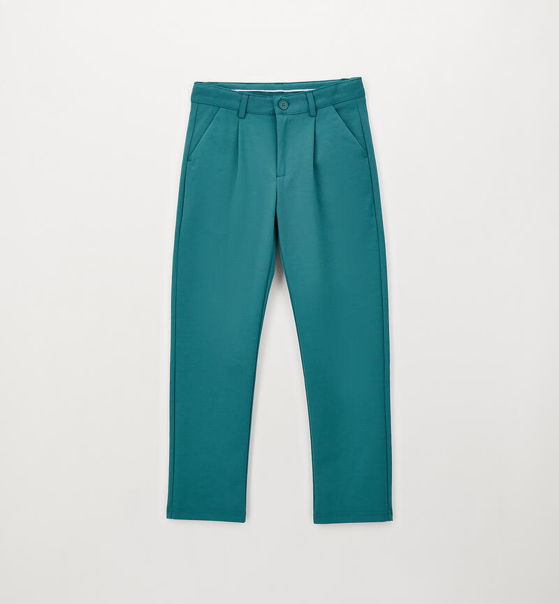 Elegant trousers for boys VERDE SCURO-4537