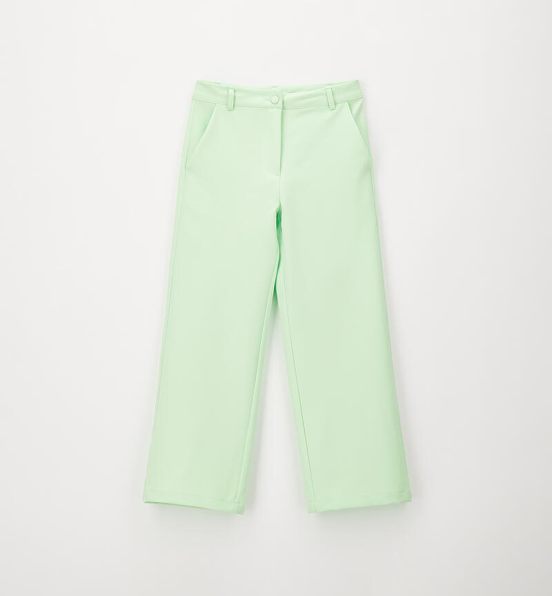 Elegant girl trousers VERDE-5121