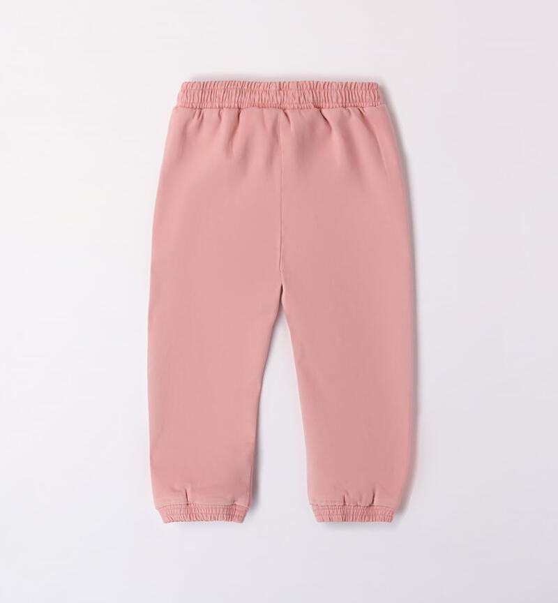 Sarabanda cotton trousers for girls from 9 months to 8 years ROSA-3031