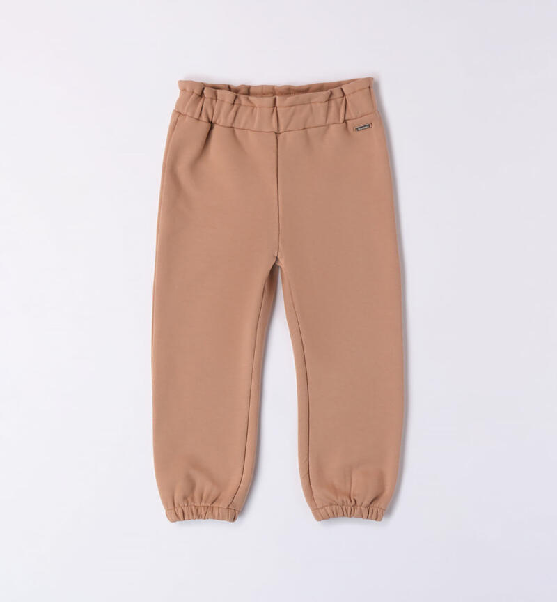 Pantalone in felpa per bambina da 9 mesi a 8 anni Sarabanda BISCOTTO-0946