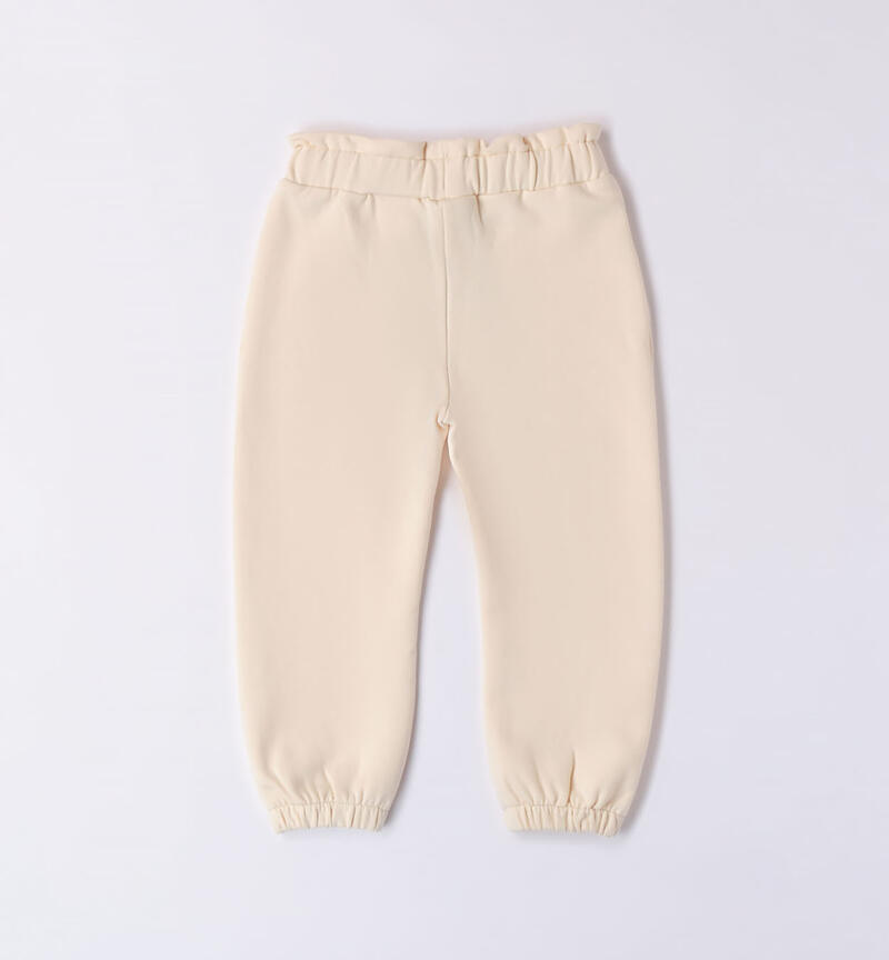 Sarabanda fleece trousers for girls from 9 months to 8 years BURRO-0215