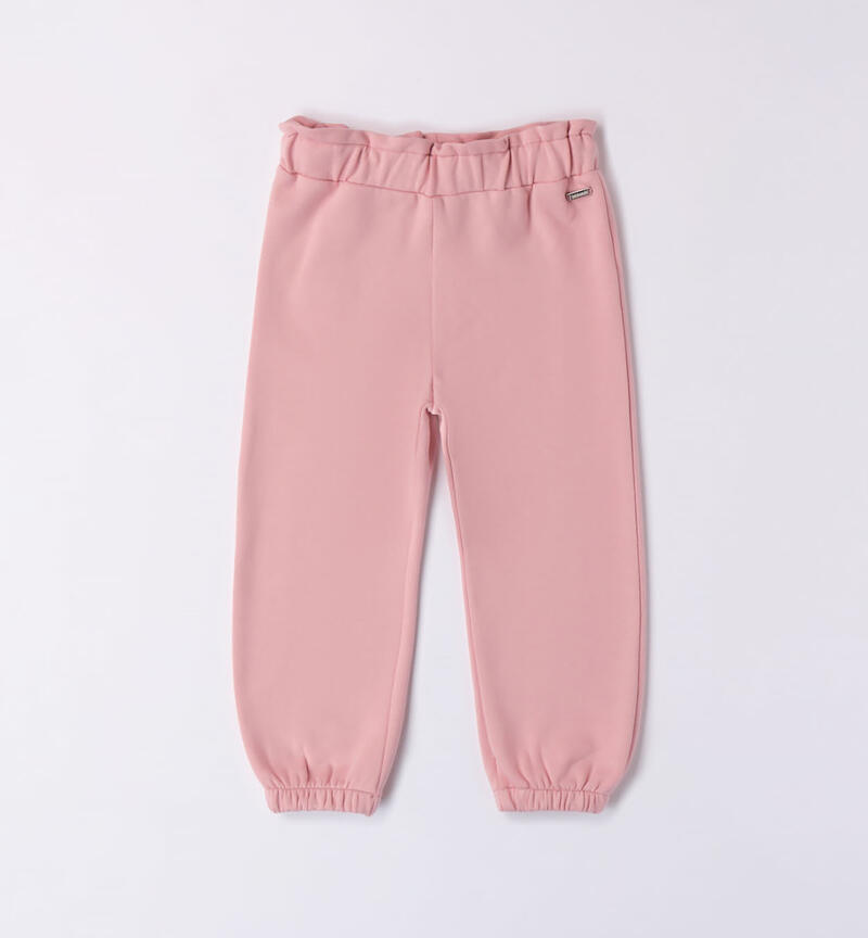 Sarabanda fleece trousers for girls from 9 months to 8 years ROSA-3031