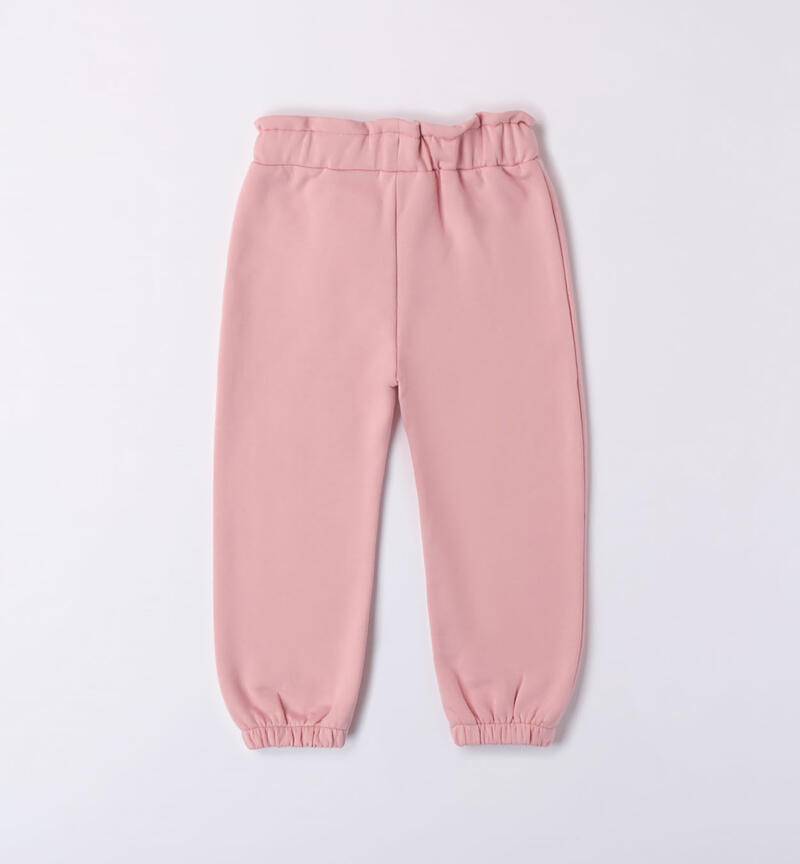 Sarabanda fleece trousers for girls from 9 months to 8 years ROSA-3031