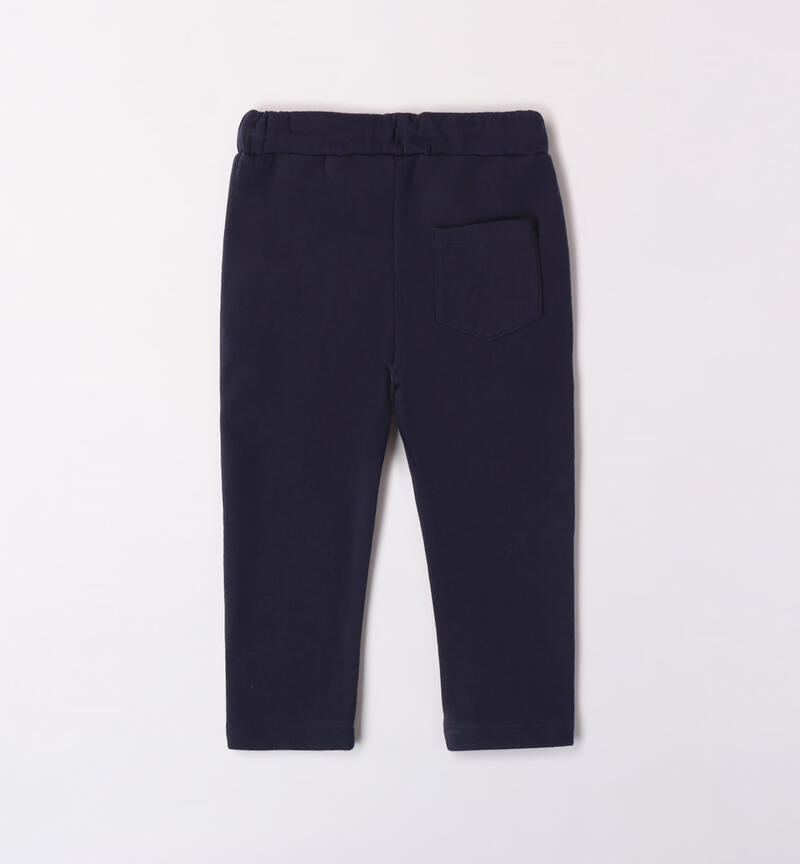 Sarabanda fleece trousers for boys from 9 months to 8 years NAVY-3854