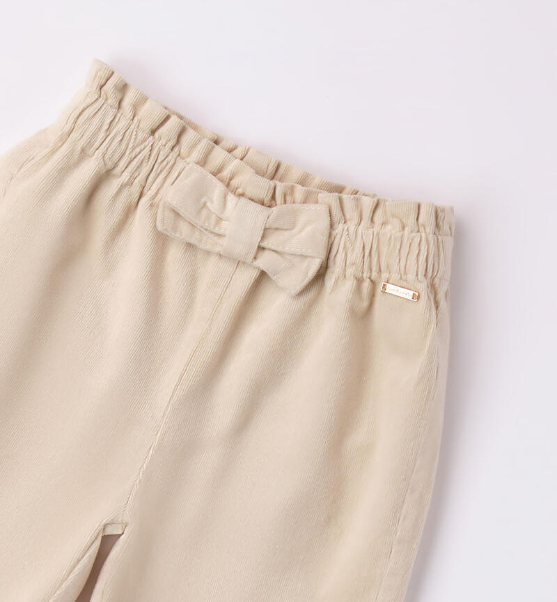 Sarabanda corduroy trousers for girls from 9 months to 8 years BURRO-0215