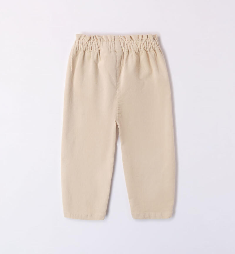 Sarabanda corduroy trousers for girls from 9 months to 8 years BURRO-0215