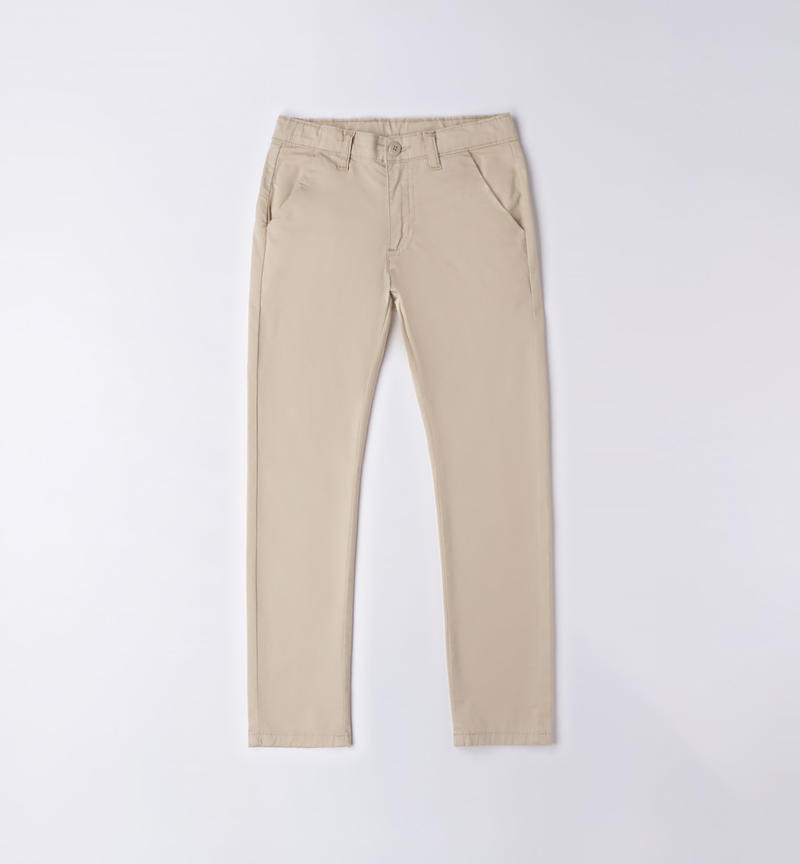 Sarabanda long trousers for boys from 8 to 16 years BEIGE-0435