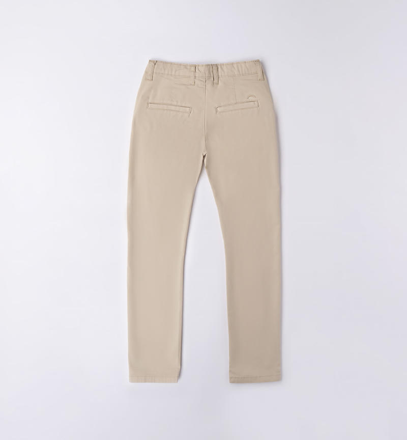 Sarabanda long trousers for boys from 8 to 16 years BEIGE-0435